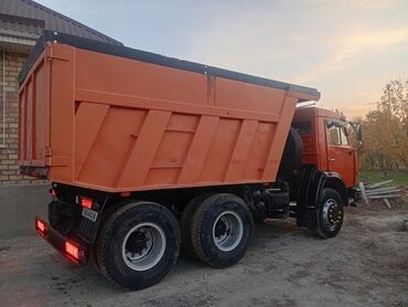 работа охран: Самосвал КамАЗ 6x4, оранжевый. Характеристики и оснащение: -