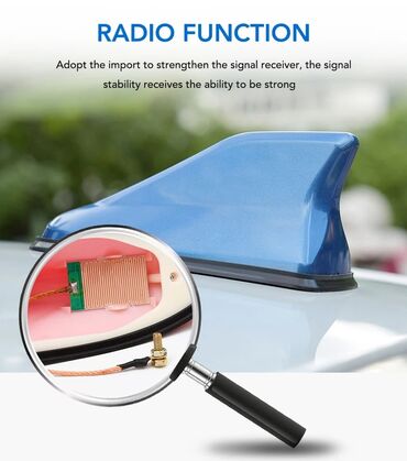 Audio oprema za auto: NOVO- Shark ( Ajkula) Auto FM Radio Krovna Antena Boja: Crna, Plava — 13