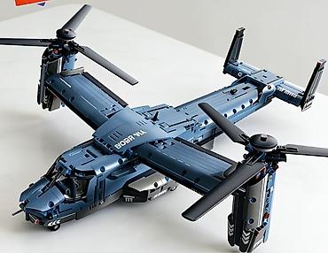 maket: Tiltrotor təyyarə/kopter konstruksiya dəsti (Osprey üslubunda) - — 3