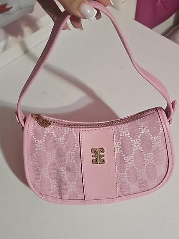 hermes deri çanta: Original pierre cardin – açıq çəhrayı rəng - Model: baguette tipli — 3