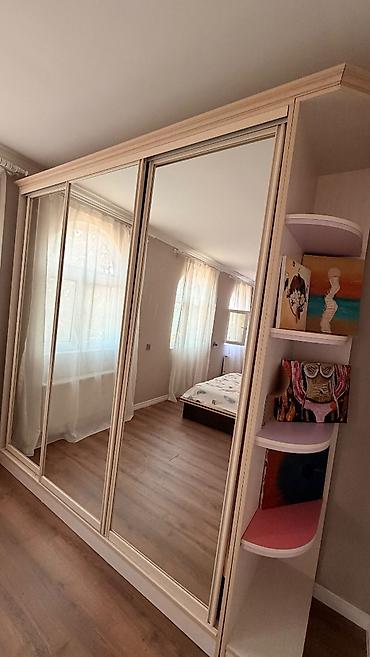 skaflar islenmis: İşlənmiş, 3 qapılı, Güzgülü, Bej, Taxta, Kupe, Düz dolab — 1