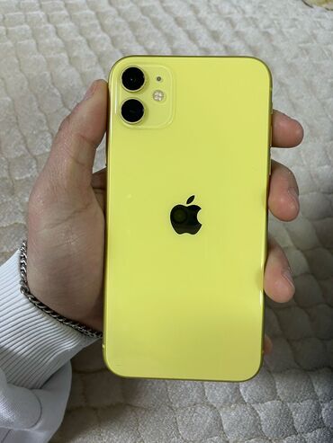 Apple iPhone: IPhone 11, 64 GB, Sarı, Barmaq izi, Face ID