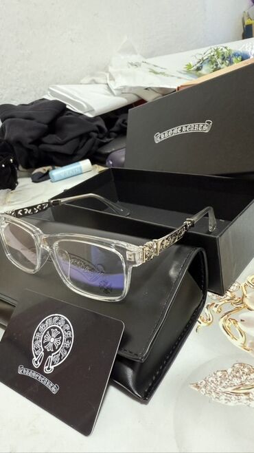 прозрачные туфли: Очки Chrome Hearts - Оправа: прозрачный ацетат с прямоугольной формой