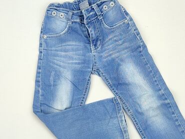 jeans denim: Spodnie jeansowe, 12-18 m, stan - Dobry
