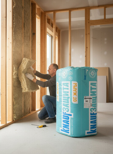 утеплитель потолков: Упаковка теплоизоляции Knauf Insulation. Подходит для утепления стен