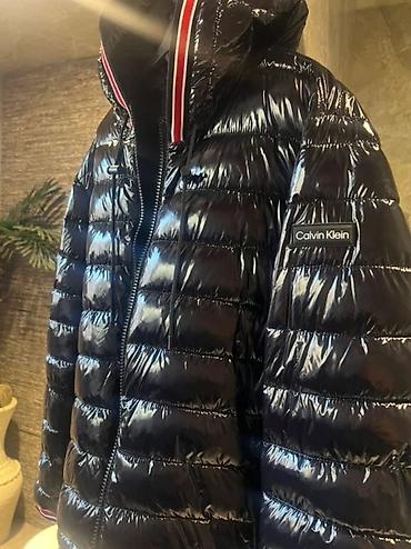 барбери куртка: Пуховик Calvin Klein original, мужской - Цвет: черный, глянцевый — 1