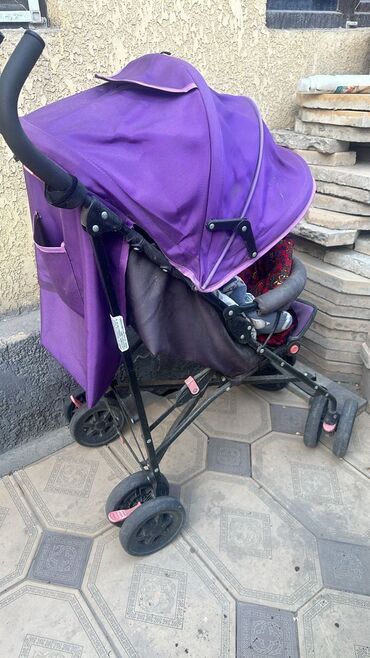 прогулочная коляска peg perego: Балдар арабасы, түсү - Кызгылт көк