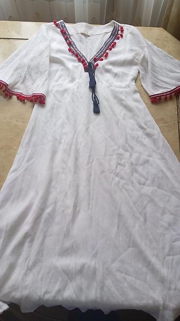 Платья: Ağ rəngli boho tərzli uzun paltar. - Material: nazik, yüngül və — 4