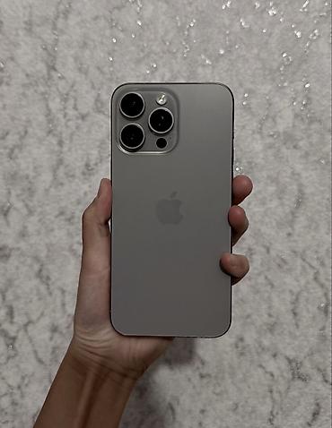 IPhone 15 Pro Max, Б/у, 256 ГБ, Natural Titanium, Защитное стекло, Чехол, Стилус, 89 %
