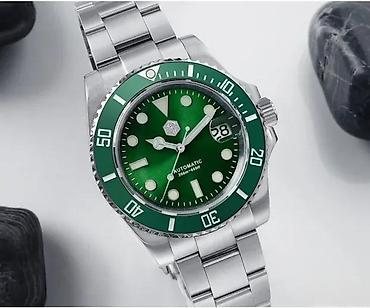 Ručni satovi: San Martin Sub Diver SN017 -Zelena- Rolex Submariner Potpuno nov — 6