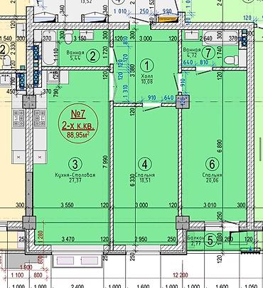 brk group: 3 комнаты, 89 м², Элитка, 12 этаж, ПСО (под самоотделку) — 6