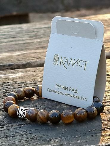 bellezza nakit: Kalist kamene ručno rađene brojanice od prirodnog tigrovog oka. Sa — 5