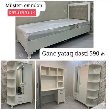 carpayı tek: Gənc yataq dəsti – 590 ₼ Dəstə daxildir: - Tək nəfərlik çarpayı — 1