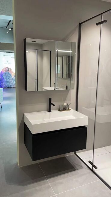 Sifarişlə qonaq dəstləri: Hamam mebeləri Moydadırlar dolablar led işığlı güzgülər duş kabinələr — 5