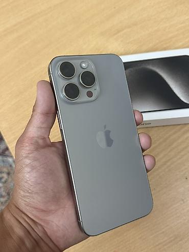 IPhone 15 Pro Max, Б/у, 512 ГБ, Natural Titanium, Коробка, 82 %