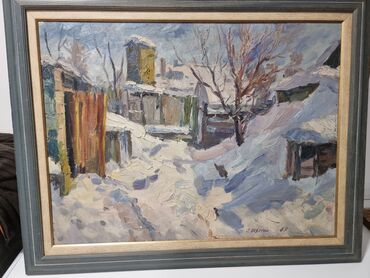 лак для бетона: Картина Щеголихин С.Д
"Зимний дворик" 1980
60×80