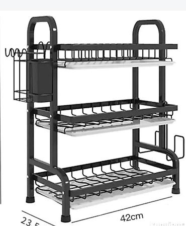 plakari ikea: Metalna troetažna polica/organizer - Konstrukcija od čvrstog metala — 1