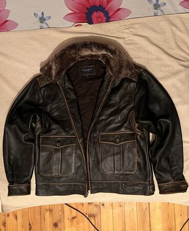 Kurtkalar: Tebiyi yunwaq heqiqi deri kurtka L razmer menim boyum 183/ceki 84 190 — 8