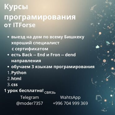 курсы java бишкек: 💻 ITForce KG | Обучение программированию с нуля Хочешь научиться