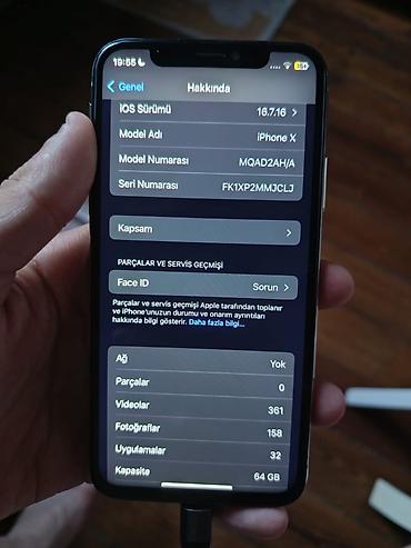 ıphone 18: IPhone X, 64 GB, Gümüşü, Face ID — 3