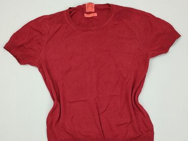 czerwona koronkowe bluzki: Sweter, S, stan - Bardzo dobry