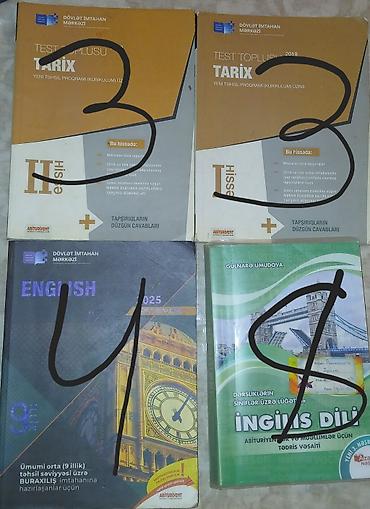 Kitablar və jurnallar: DİM test topluları və ingilis dili vəsaitləri paketi Tərkib: - Tarix — 1