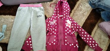 спортивные костюмы для девочек: Комплект, цвет - Розовый, Б/у