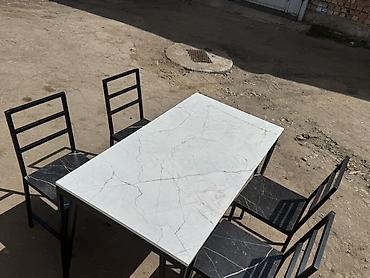 study table: Кухонный стол и стул, Новый, Самовывоз, Платная доставка, цвет - Черный — 2