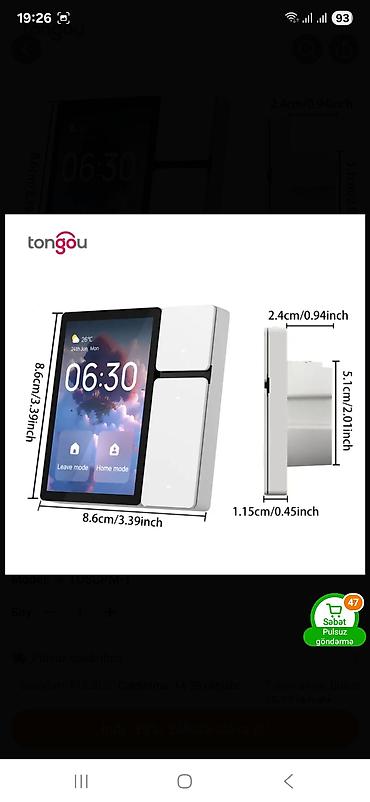 Vıkluçatellər: Ağıllı Wi‑Fi toxunma açarı – 3 və 4 xəttli variantlar Məhsul təsviri — 4
