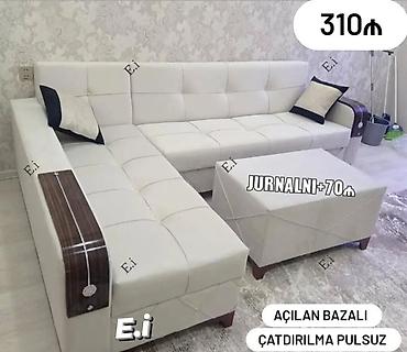 Açılan-bazalı L şəkilli yumşaq mebel dəsti - Rəng: ağ - Material lalafo.az -da Açılan-bazalı L şəkilli yumşaq mebel dəsti - Rəng: ağ - Material