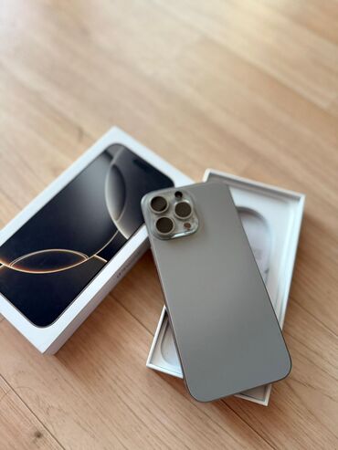 бытовые швейные машины: IPhone 16 Pro Max, Жаңы, 256 ГБ, Natural Titanium, Куту, 100 %