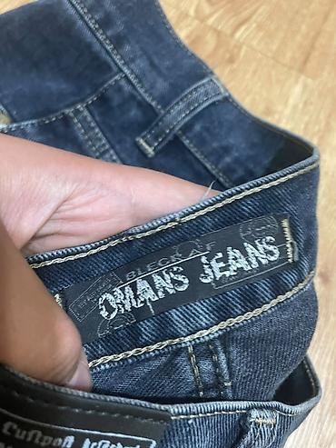 buraxılış paltarları b: OMANS JEANS kişi cins şalvarı - Rəng: tünd mavi (indigo) - Kəsim: düz — 4