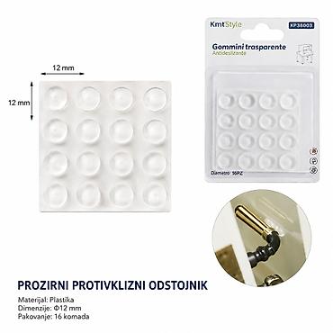 KMT Prozirni amortizer, okrugli 2208237 Opis: - Proziran, samolepljiv