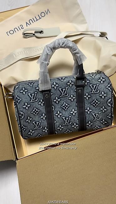 Классические сумки: Классическая сумка, Louis Vuitton, Китай, Материал: Джинс, Винтажный стиль, Застежка на молнии, Подкладка из мягкого материала, Женские, Новый — 1