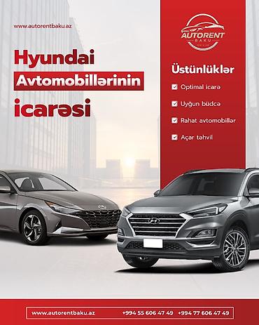 Avto xidmətlər: Günlük, Hyundai, Depozitsiz — 5