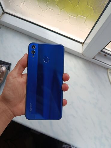 8 gb flash kart qiymeti: Honor X8, 64 ГБ, цвет - Голубой, Отпечаток пальца, Две SIM карты