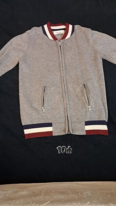 oyuncaq qız üçün: Uşaq üçün boz rəngli fermuarlı sviter/kardiqan - Model: bomber — 1