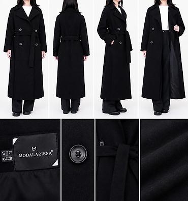 moda larissa плащ: Пальто, Классика, Стеганый, Длинная модель, С поясом, S — 3