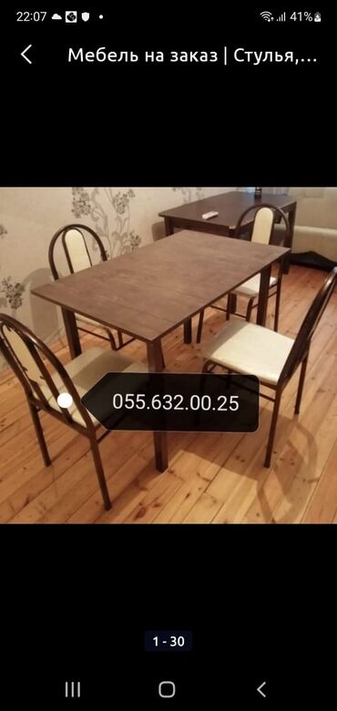 Bağ, çöl masa və oturacaq dəstləri: Stol stul dəstinin ucuz qiymətə satişi sexdən birbaşa var. Modellər — 22