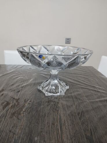 Meyvə qabları: Madonna.Şüşə/qədih materialından 2 ədəd ayaqlı meyvə və desert qabı — 3