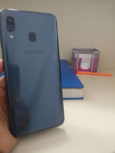 samsung galaxy a 11: Samsung A30, 32 GB, rəng - Mavi, Sensor, Barmaq izi, İki sim kartlı
