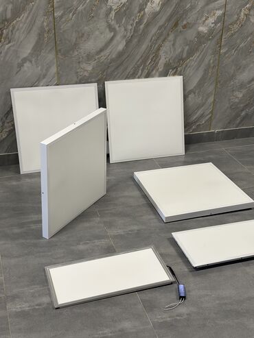 Spot lampalar: 60x60 ölçüdə Led panel Həm suvaq üstü, həm də asma tavan üçün led — 1