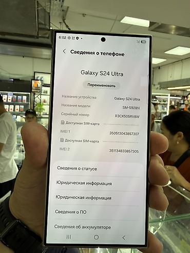 galaxy a6: Samsung Galaxy S24 Ultra (модель SM‑S928N) - Экран: 6.8", Dynamic — 2