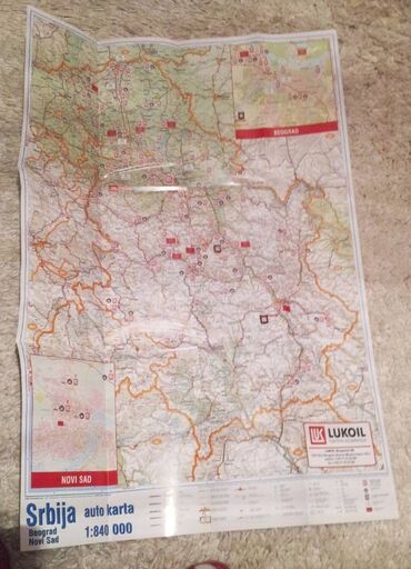 Knjige i stripovi: Auto karta Srbije Auto karta Srbije Lukoil. 1:840000, uvećani Novi — 7