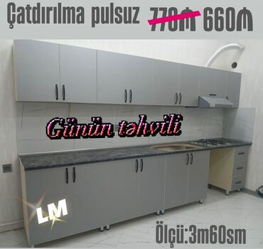 Yataq otağı dəstləri: *Mətbəx mebellərinin sifarişlə hazırlanması✔️* Ölçü : 3m60sm: *660₼*