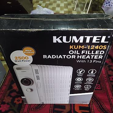Техника и электроника: KUMTEL KUM-1240S yağlı radiator istiçici - Güc: 2500 - Fins (dilim) — 2