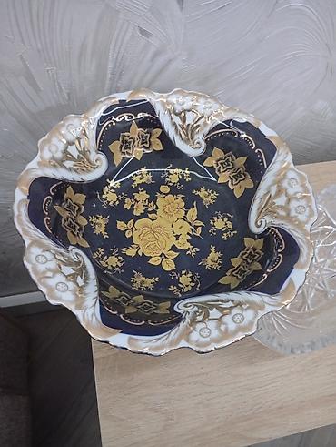 qab dest: Porşelen dekorativ konfeti/fruitera qablar – 2 ədəd dəst - Material — 3