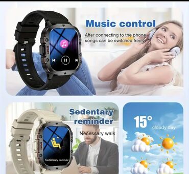 Smart saatlar: Smart saat, Smart, Sensor ekran, rəng - Qara — 7