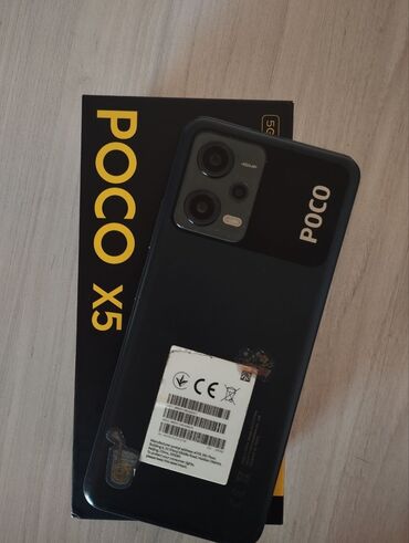 телефоны poco x5: Poco X5 5G, Колдонулган, 256 ГБ, түсү - Кара, 2 SIM