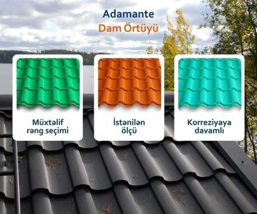 Çerepitsa: Metal dam örtükləri, rəng - Qırmızı, Pulsuz çatdırılma, Zəmanətli, Kredit yoxdur — 8